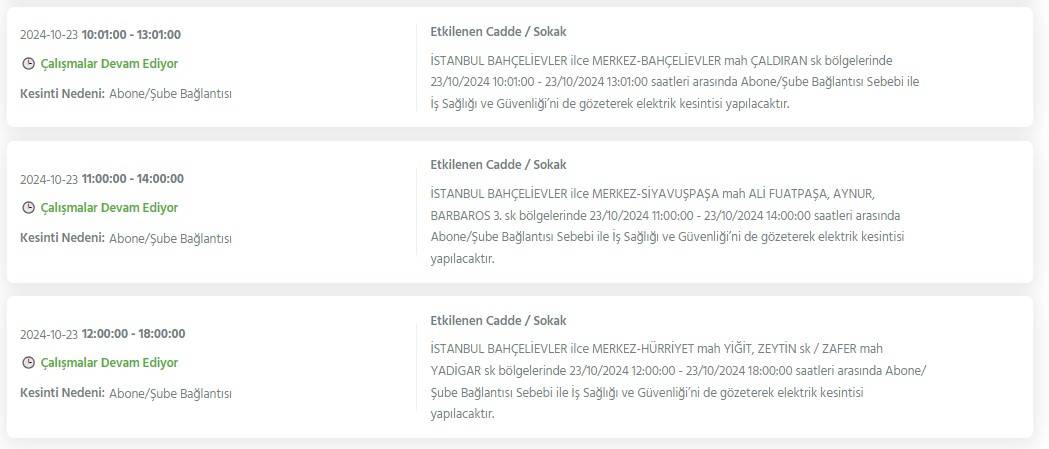 İstanbul'un 21 ilçesinde 8 saati bulacak elektrik kesintisi! Bu gece yarısından itibaren başlıyor 10